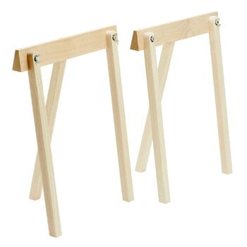 Dining tables, Treehorse trestles, 2 pcs, ash, Natural